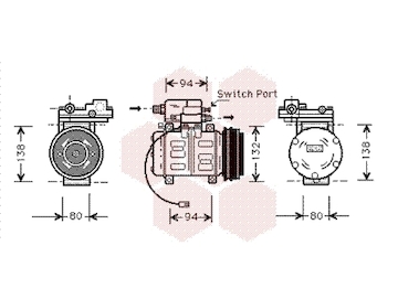 Kompresor, klimatizace VAN WEZEL 0300K181
