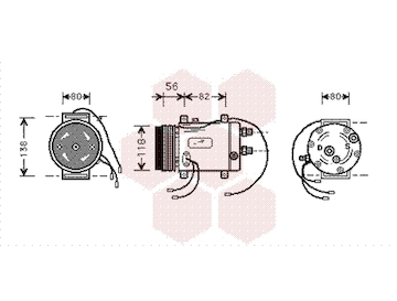 Kompresor, klimatizace VAN WEZEL 0300K255