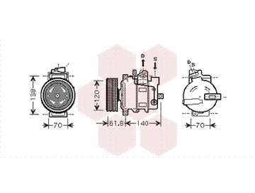 Kompresor, klimatizace VAN WEZEL 0300K263
