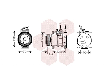 Kompresor, klimatizace VAN WEZEL 0300K276