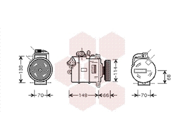 Kompresor, klimatizace VAN WEZEL 0300K282