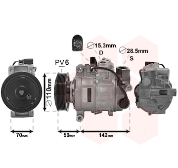 Kompresor, klimatizace VAN WEZEL 0300K380