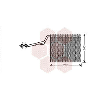 Výparník, klimatizace VAN WEZEL 0300V322