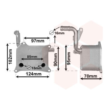 Chladič motorového oleja VAN WEZEL 03013705