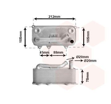 Chladič motorového oleja VAN WEZEL 03013706