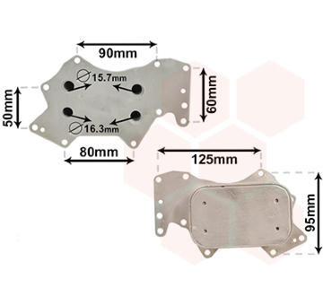 Olejový chladič, motorový olej VAN WEZEL 03013711