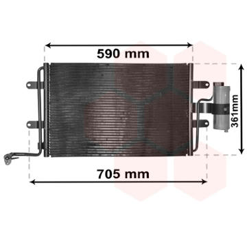Kondenzátor, klimatizace VAN WEZEL 03015130