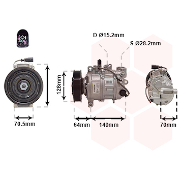 Kompresor, klimatizace VAN WEZEL 0301K702