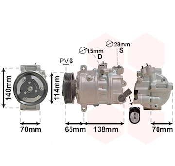 Kompresor, klimatizace VAN WEZEL 0301K709