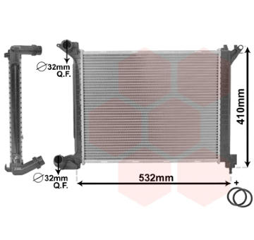 Chladič, chlazení motoru VAN WEZEL 06002263