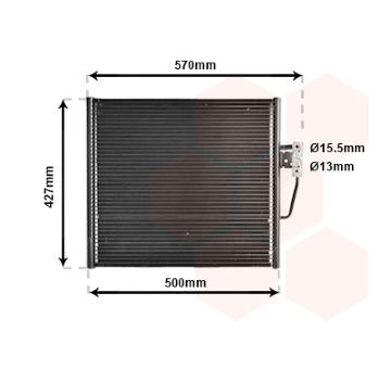 Kondenzátor, klimatizace VAN WEZEL 06005192