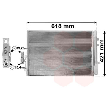 Kondenzátor, klimatizace VAN WEZEL 06005481