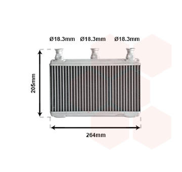 Výměník tepla, vnitřní vytápění VAN WEZEL 06006341