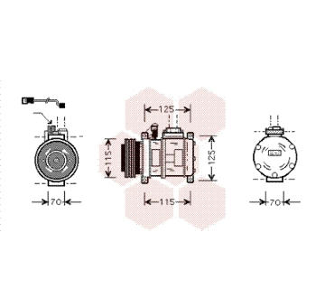Kompresor, klimatizace VAN WEZEL 0600K066