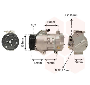 Kompresor, klimatizace VAN WEZEL 0600K316