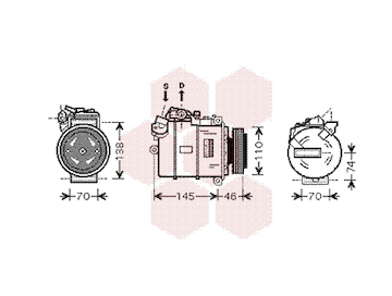 Kompresor, klimatizace VAN WEZEL 0600K318