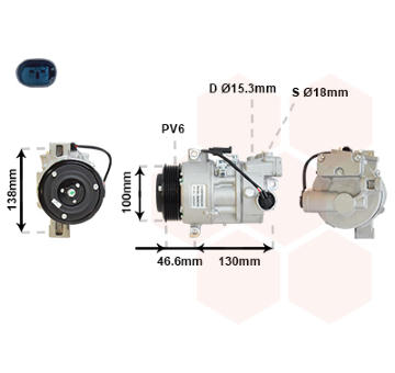 Kompresor, klimatizace VAN WEZEL 0600K319