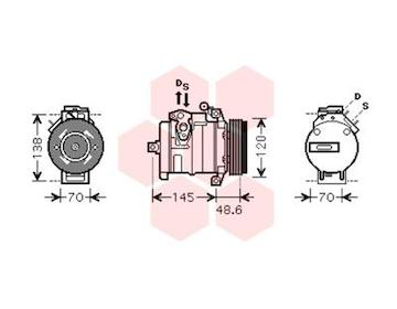 Kompresor, klimatizace VAN WEZEL 0600K345