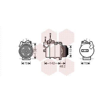 Kompresor, klimatizace VAN WEZEL 0600K386