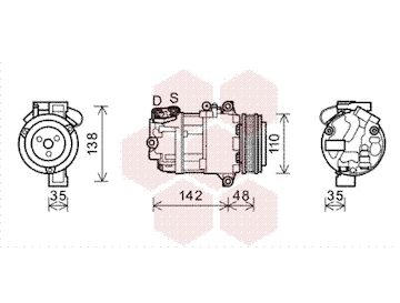 Kompresor, klimatizace VAN WEZEL 0600K390