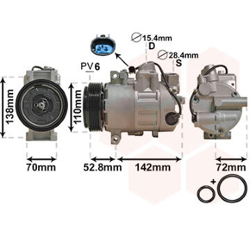 Kompresor, klimatizace VAN WEZEL 0600K415