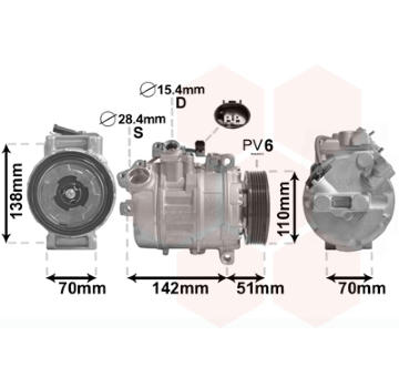 Kompresor, klimatizace VAN WEZEL 0600K417