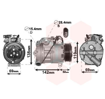 Kompresor, klimatizace VAN WEZEL 0600K442