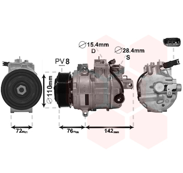 Kompresor, klimatizace VAN WEZEL 0600K486
