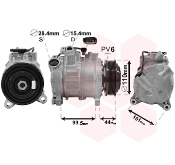 Kompresor, klimatizace VAN WEZEL 0600K492