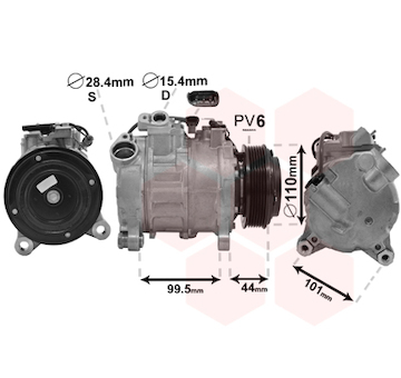 Kompresor, klimatizace VAN WEZEL 0600K493