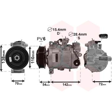 Kompresor, klimatizace VAN WEZEL 0600K495