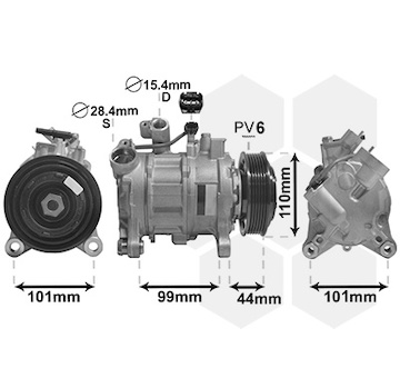 Kompresor, klimatizace VAN WEZEL 0600K498