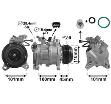 Kompresor, klimatizace VAN WEZEL 0600K499