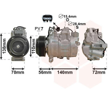 Kompresor, klimatizace VAN WEZEL 0600K552