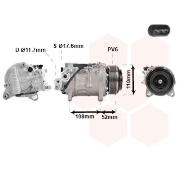 Kompresor, klimatizace VAN WEZEL 0600K601