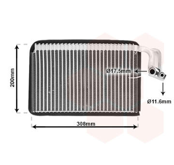 Výparník, klimatizace VAN WEZEL 0600V399