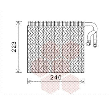 Výparník, klimatizace VAN WEZEL 0600V403