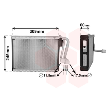 Výparník, klimatizace VAN WEZEL 0600V440