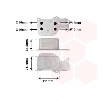 Olejový chladič, motorový olej VAN WEZEL 06013735