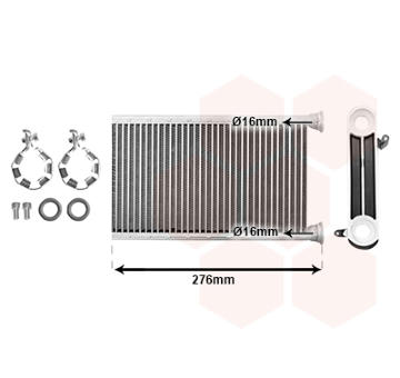 Výměník tepla, vnitřní vytápění VAN WEZEL 06016701