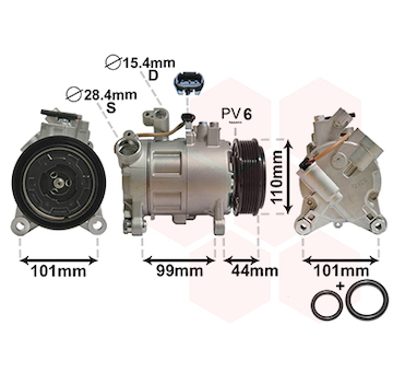 Kompresor, klimatizace VAN WEZEL 0601K702