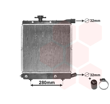Chladič, chlazení motoru VAN WEZEL 07002003