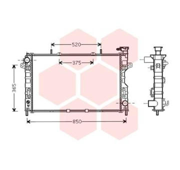 Chladič, chlazení motoru VAN WEZEL 07002117