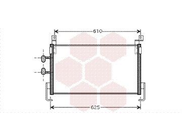 Kondenzátor, klimatizace VAN WEZEL 07005095