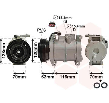 Kompresor, klimatizace VAN WEZEL 0700K109
