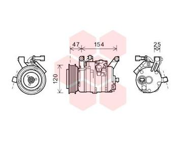 Kompresor, klimatizace VAN WEZEL 0700K120