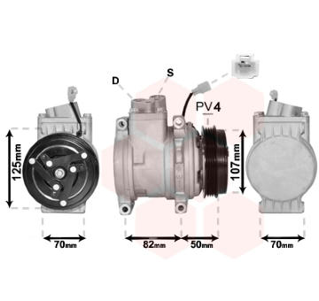 Kompresor, klimatizace VAN WEZEL 0800K041