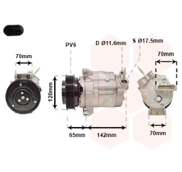 Kompresor, klimatizace VAN WEZEL 0800K063