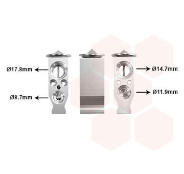 Expanzní ventil, klimatizace VAN WEZEL 09001245