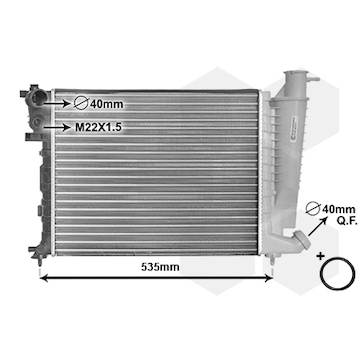 Chladič, chlazení motoru VAN WEZEL 09002154